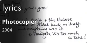lyrics Photocopier 2004
